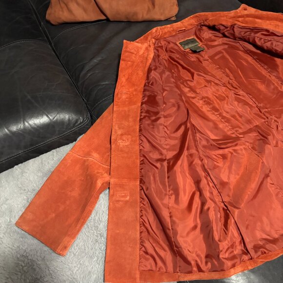 Brandon Thomas Women's Burnt Orange Suede Jacket - Picture 15 of 15